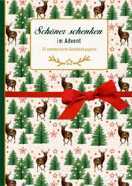 Geschenkpapier-Buch Coppenr Advent (Hirsch)